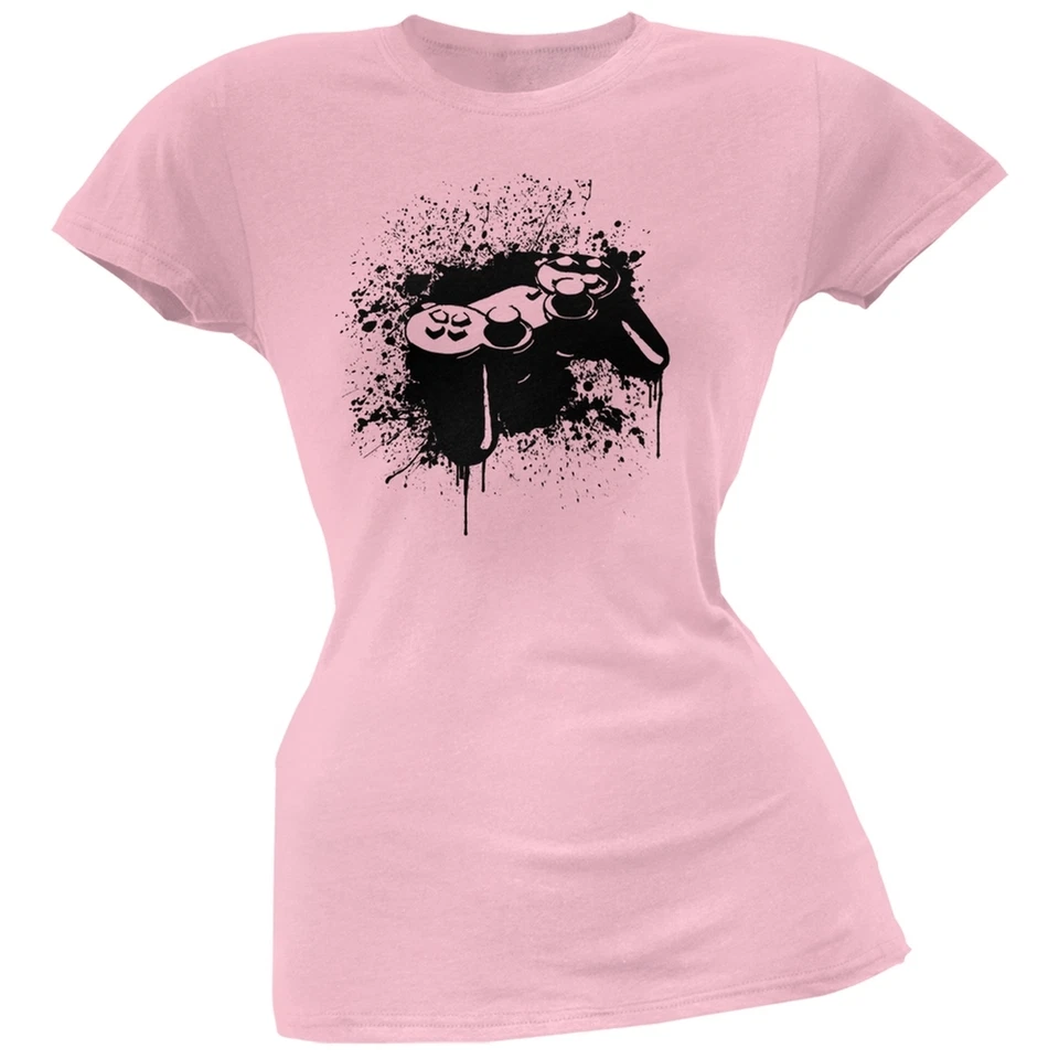 Camiseta Game Controller Rosa Claro Suave Juniors Foto 1 de 1