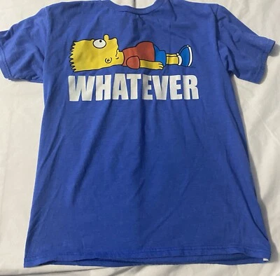 Camiseta Los Simpson Bart Simpson "Lo que sea" - Talla XL - Azul 14-16 Foto 1 de 3