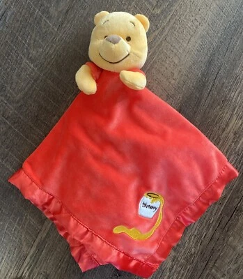 Manta de seguridad Disney Baby Red Winnie The Pooh olla de miel adorno satinado Foto 1 de 4