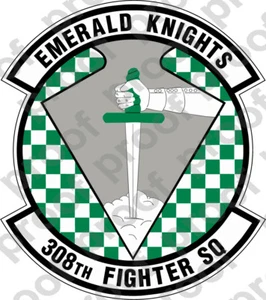 PEGATINA USAF 308º ESCUADRÓN DE COMBATE - Imagen 1 de 1
