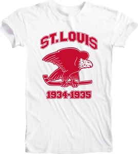 T-shirt maglietta uomo St. Louis Eagles hockey su ghiaccio NHL fatta a mano squadra bianca vintage s - Foto 1 di 2
