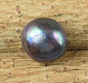 Natürliche 5,90 Karat Tahiti grau schwarz Südseeperle runder Edelstein E3744 - Bild 1 von 9