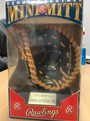 Guante Mark McGwire Big Mac Mini Guante Tarjeta Rawlings StL Cardinals Oro Primera Base Foto 1 de 4