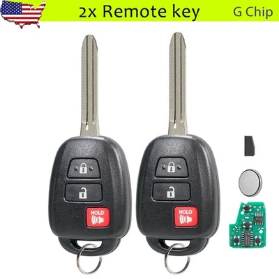 2 Para 2013 2014 2015 2016 2017 Toyota RAV4 Mando a distancia Llavero HYQ12BDM - Chip G Foto 1 de 4