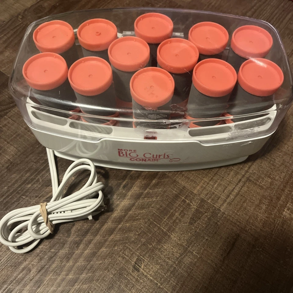 Conair More Big Curls Pink 1.5” Velvet Hot Rollers/Waves NO CLIPS Model CHV12NR - Image 1 of 4