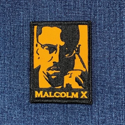 Malcolm X Patch - Embroidered Human Rights Civil Liberties Activism Badge 3" - Image 1 of 2