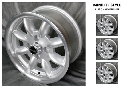 Ford Escort Capri Taunus - Maxilite 4x Wheel Set - Minilite Design 6x13" 4x108 — 第 1/3 张图片