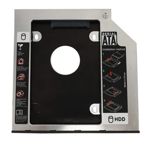 Plateau Disque Dur 9,5mm Universel SATA 2ème HDD SSD Boîtier Disque Dur 7990 - Photo 1/9