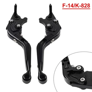 CNC Folding Extendable Brake Clutch Levers For Kawasaki Z1000 ZX9R ZX6R black - Picture 1 of 11