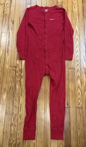 Carhartt Herren Rot 1 Teiler Pyjama Schlafanzug Long Johns Union Suit Base Layer LARGE - Bild 1 von 3