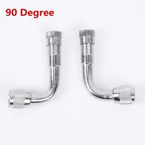 NEW Air Tyre Valve Extension 90° Angle Adaptor Motorcycle Car Tire Stem Extender - Picture 1 of 12