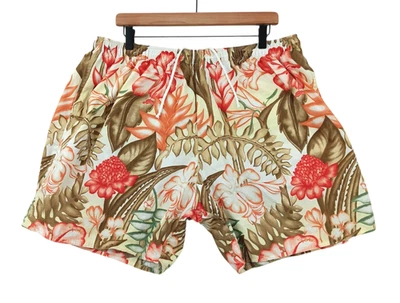 Kahala Swim Trunks Mens XXL Floral Mesh Lined Drawstring Elastic Waist 34"x6" - Image 1 of 4