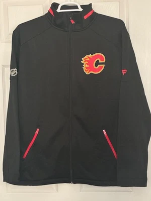 Men's 2XL NWT Calgary Flames Fanatics Black Authentic Pro Rink Full-Zip Jacket - Image 1 of 4