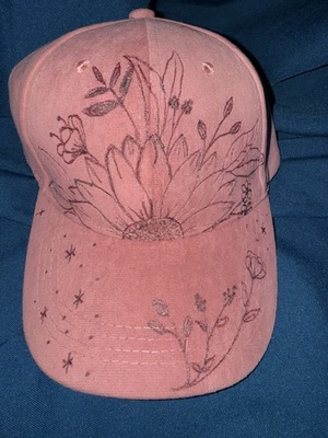 Coral Faux Suede Burned Trucker Hat - Image 1 of 2