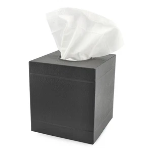 Cubierta de caja de tejido cuadrado galvanizado, soporte de tejido decorativo de estilo vintage envejecido - Imagen 1 de 6