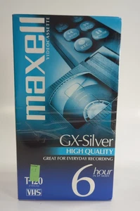 Maxwell GX-Silver High Quality T-120 6 Hour VHS Tapes NEW Sealed 3PK - Picture 1 of 4