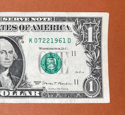 July 22, 1961 (K 07221961 D) Birthday Note $1 One Dollar Bill ` - Image 1 of 3