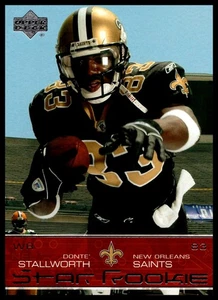 2002 Upper Deck Donte Stallworth New Orleans Saints #276 estrella novato base NFL - Imagen 1 de 2