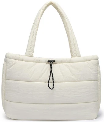 Puffer Tote Bag for Women, Large Quilted Lightweight Satchel Purse Travel Gym... - Image 1 of 4