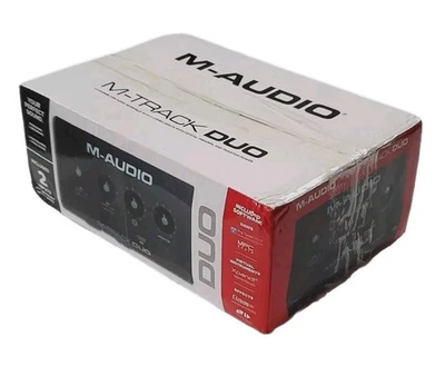M-Audio M-Track Duo USB Audio Interface 2 In 2 Out Recording Podcasting - Image 1 of 4