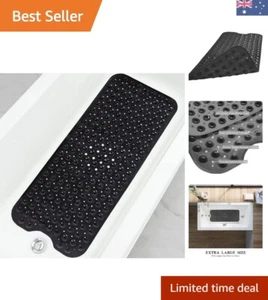 Comfortable 39” x 16” Anti-Slip Shower Mat, Machine Washable with Drain Holes - Picture 1 of 10
