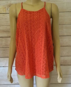 Moa Moa Women Blouse Orange Sleeveless Lined Top NWT Sz XL - Picture 1 of 6