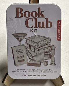 Book Club Kit Conversation Prompt Cards Literary Cocktail Recipes Social Kit NN - Picture 1 of 2