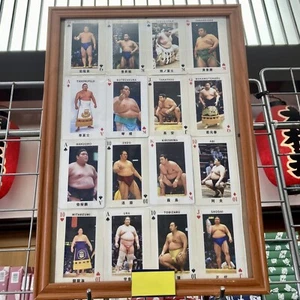 Sumo Playing cards Trump HOSHORYU, URA, KOTOZAKURA, TERUNOFUJI, WAKATAKAKAGE - Picture 1 of 7