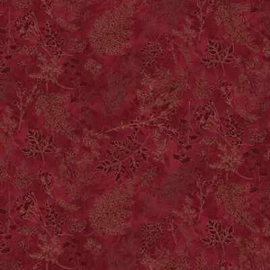 Rich Botanical Elements, weinroter Stoff, Erntestrauß, Hoffmann, X5546H-195 - Bild 1 von 1