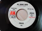 Free "All Right Now" USA WL Promo Mono / Stereo Bad Co. Paul Rodgers 1970 VG+ 45