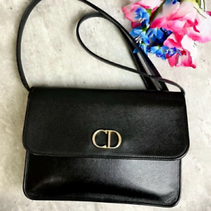 Christian Dior Vintage Leather Shoulder Bag handbag one shoulder From Japan