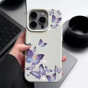 Funda de teléfono Butterfly para iPhone 16 Pro Max 15 14 13 12 11 cubierta delgada a prueba de golpes - Imagen 1 de 25