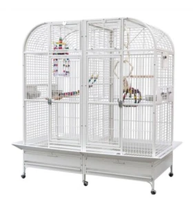 Parrot-Supplies Washington Premium Doppelara Papageienkäfig - Weiß - Bild 1 von 8