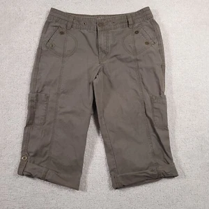 Lee Riders Copper Cropped Cargo Capri Pants Women's 9/10 M Brown Outdoors - Picture 1 of 12