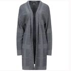 Barbour Winter Tartan Black Gray Tiree Cardigan Wool Cashmere Bld Sweater Sz 18