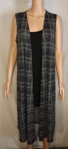 LuLaRoe Neu mit Etikett mittelgrau vorne offen Joy Staubtuch Cardigan Karomuster - Bild 1 von 6