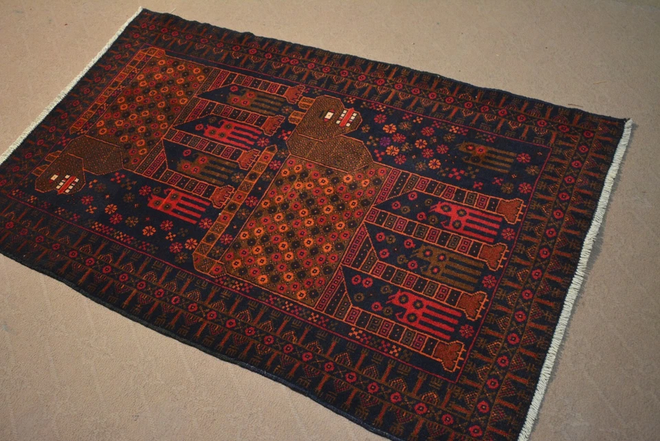 HERMOSAS ALFOMBRAS #LEONES VINTAGE 2X4 ALFOMBRAS HECHAS A MANO. Foto 1 de 4