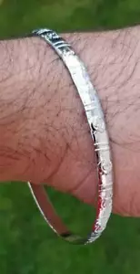 Khanda kara chrome plated smooth sikh singh kaur khalsa kada bracelet bangle p9 - Picture 1 of 10