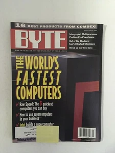 BYTE Magazine JAN 1996 Back Issue COMPUTER Magazine - World’s Fastest Computers - Picture 1 of 3