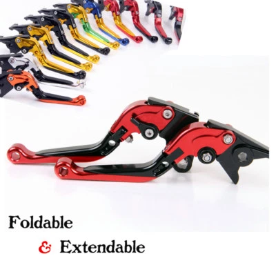 For Hyosung GT650R 2006-2012/GT250R Folding Extend Brake Clutch Levers Red - Image 1 of 4