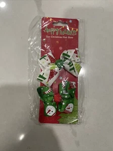 Happy Holidays 2 Pieces Christmas Hair Bow New Kids Children’s Hair Clip - Picture 1 of 7