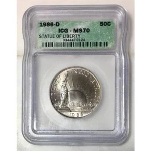 1986 D Statue Of Liberty Half Dollar ICG MS70 *Rev Tye's* #012499 - Picture 1 of 4