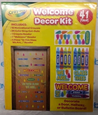 Crayola Kit de Decoración de Bienvenida 41 Piezas Decorar Una Puerta Pasillo o Tablón de Anuncios Nuevo Foto 1 de 2
