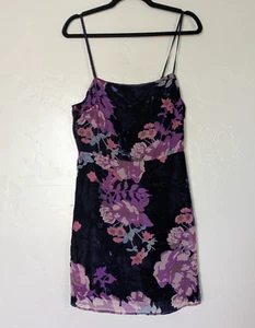 Lush Dress Women Large Blue Purple Velvet Mini Whimsigoth Romantic Goth Witchy - Picture 1 of 11