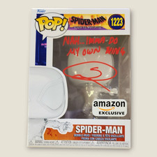 Shameik Moore signed Across the SpiderVerse Amazon Spider-Man Funko 1233 w/quote