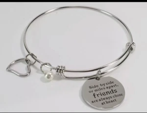 Anson & Hailey Damen Armband Armreif best Friends Edelstahl 19cm NEU; K1 1532 - Bild 1 von 1