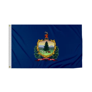 Promo Patriot's Vermont VT State Flag Single Ply Reverse Printed 200D Nylon - Picture 1 of 67