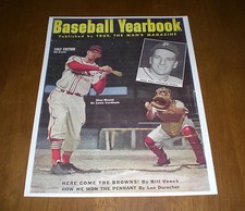 1952 CARDINALS STAN MUSIAL BASEBALL YEARBOOK PRINT 