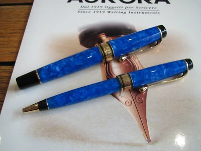 Aurora Mare Limited Edition 18kt gold nib fountain pen M + Ballpoint set MIB - image 1 of 4