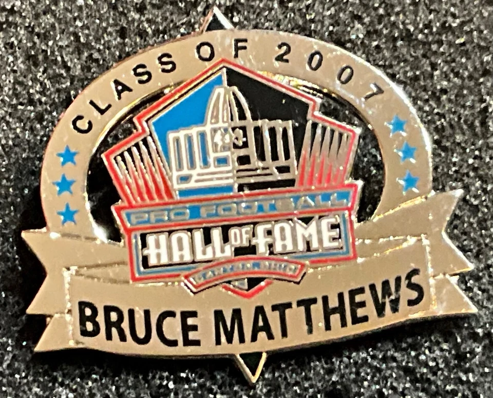 Bruce Matthews 2007 Hall of Fame Induction Pin Houston Oilers - Image 1 of 1